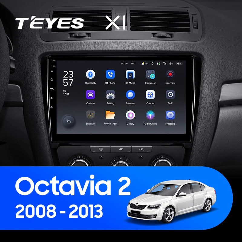 Штатная магнитола Teyes X1 4G 232 Skoda Octavia 2 A5 2008-2013 2680000₽