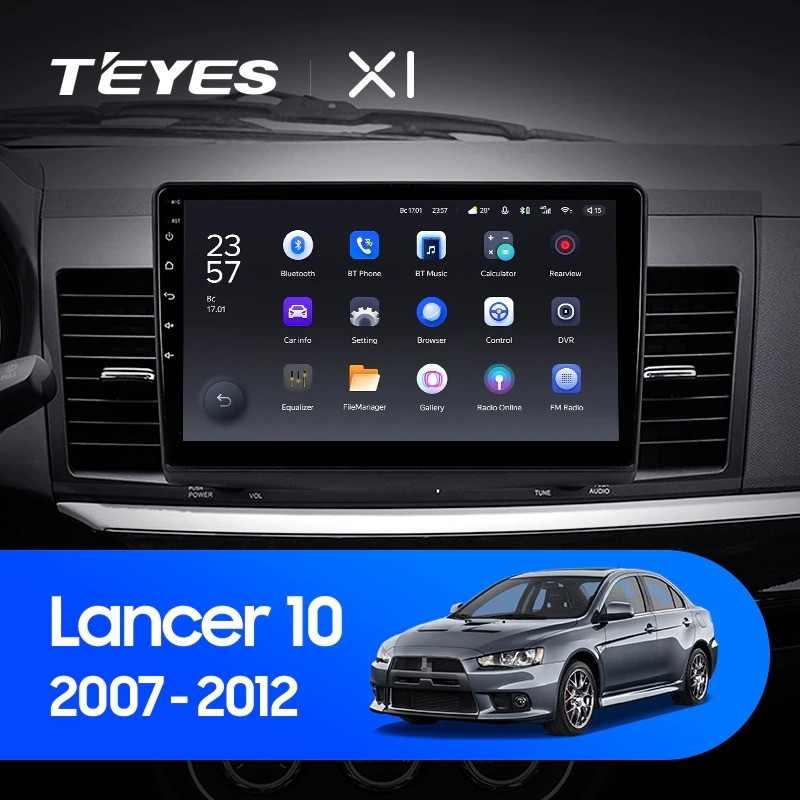 Штатная магнитола Teyes X1 4G 232 Mitsubishi Lancer 10 CY 2007-2012 Тип-A 2690000₽