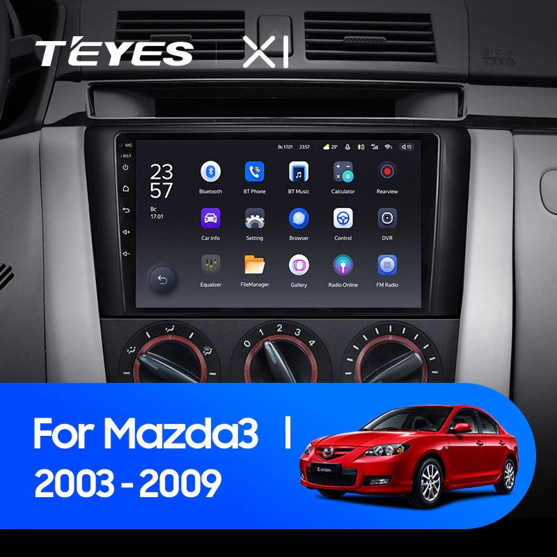 Штатная магнитола Teyes X1 4G 232 Mazda 3 1 BK 2003-2009 2550000₽