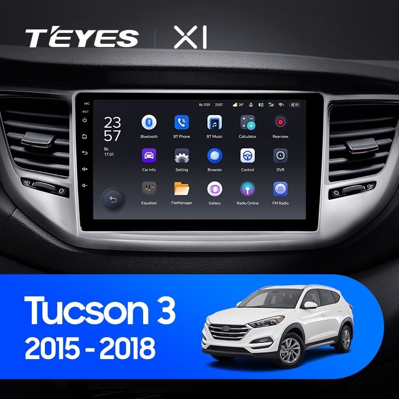 Штатная магнитола Teyes X1 4G 232 Hyundai Tucson 3 2015-2018 Тип-A 2580000₽