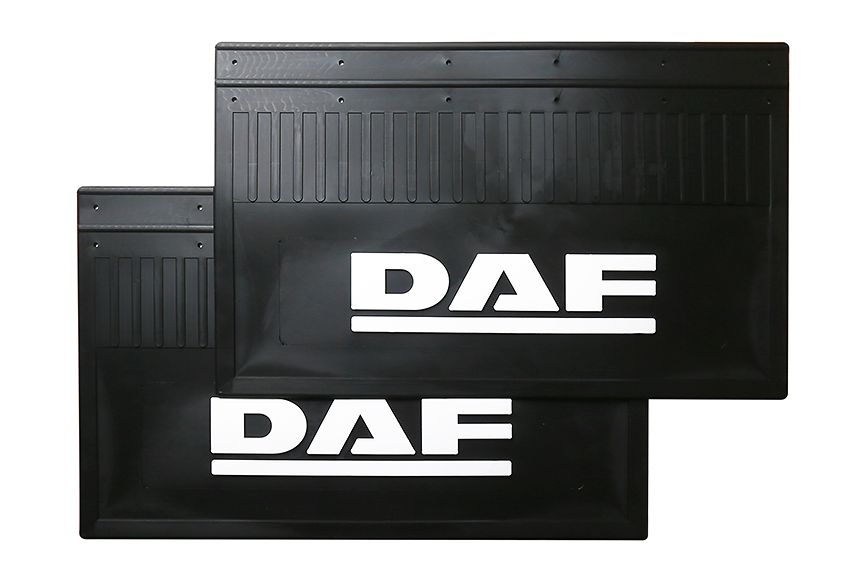 

Комплект брызговиков DAF LUX задние белая надпись 600*370