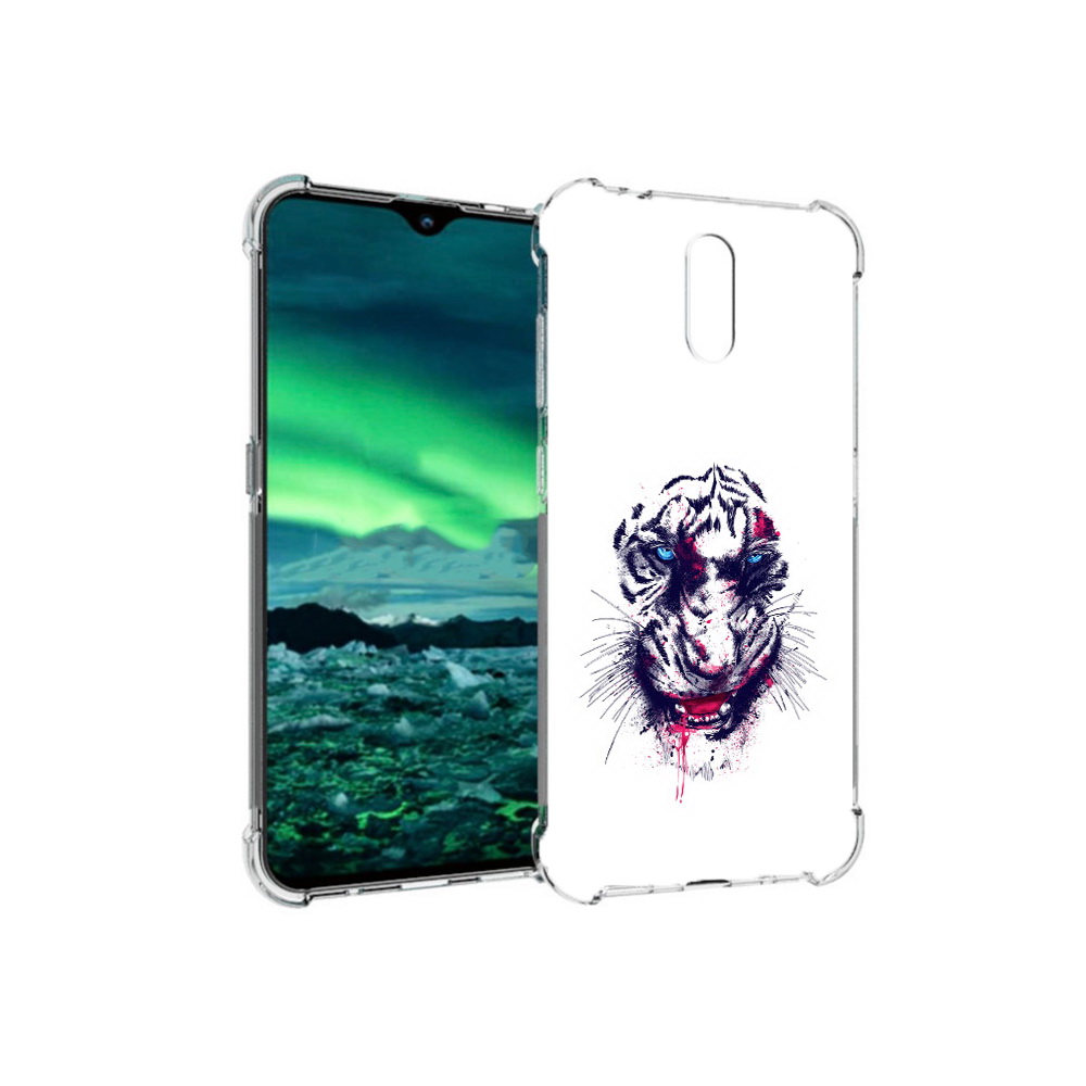 

Чехол MyPads Tocco для Nokia 2.3 безумный тигр (PT142254.97.228), Прозрачный, Tocco