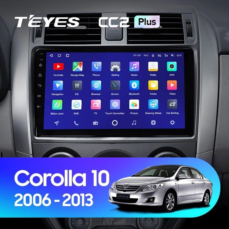 Штатная магнитола Teyes CC2L Plus 232 Toyota Corolla 10 E140 E150 2006-2013 Тип-A 1950000₽