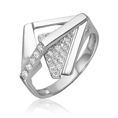 Кольцо из серебра р. 19 PLATINA jewelry 01-5694-00-401-0200, фианит