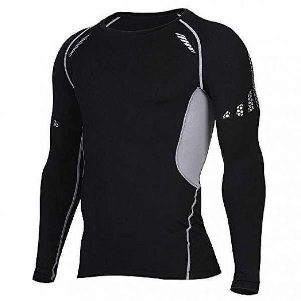 

Рашгард Vansydical MBF75603 L/S black, M INT, Черный;серый, MBF75603 L/S