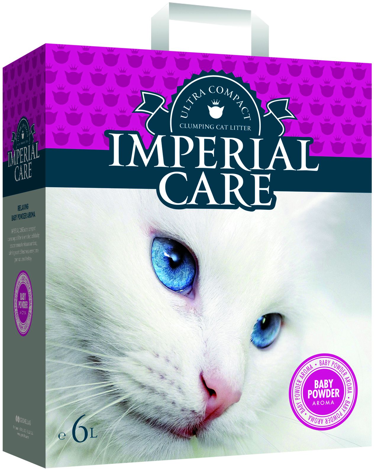 фото Комкующийся наполнитель для кошачьего туалета imperial care baby powder aroma, 6кг