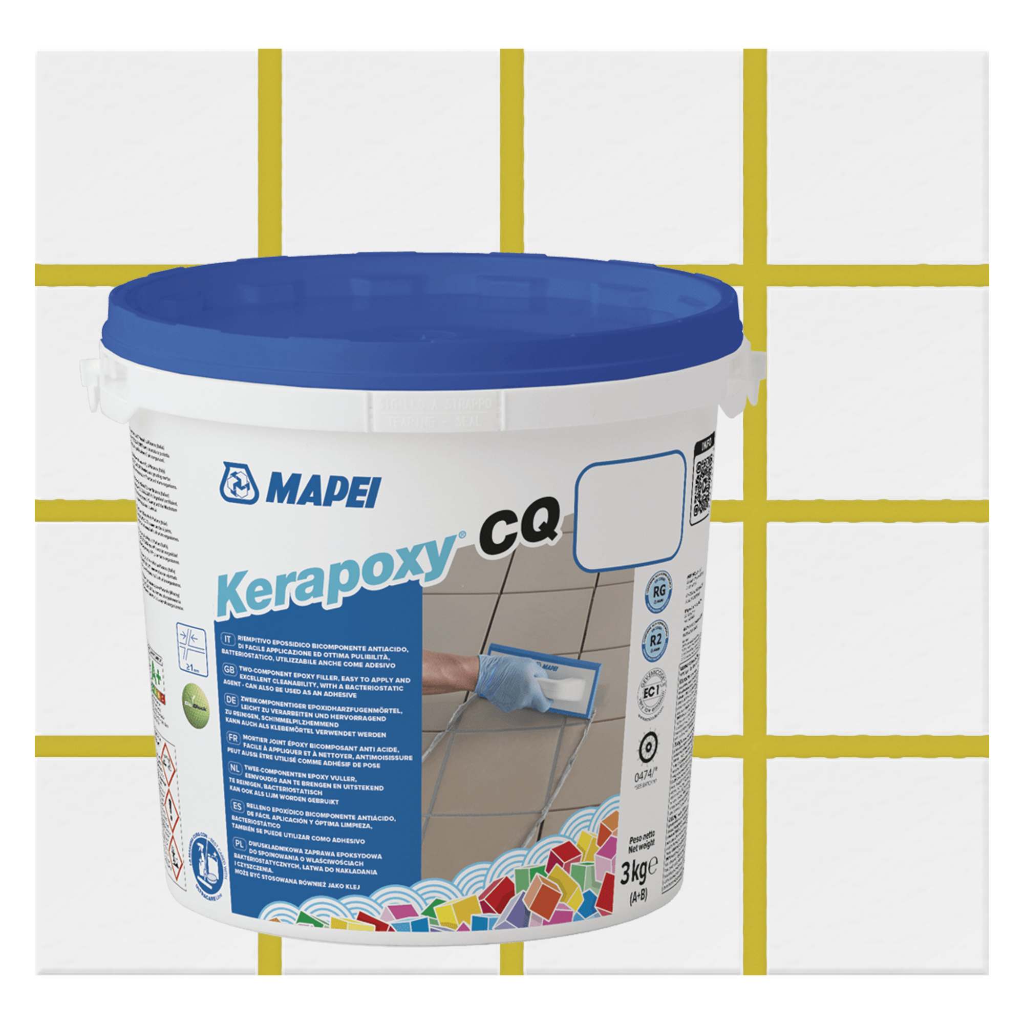 Затирка Mapei Kerapoxy CQ 151 Горчичный, 3кг