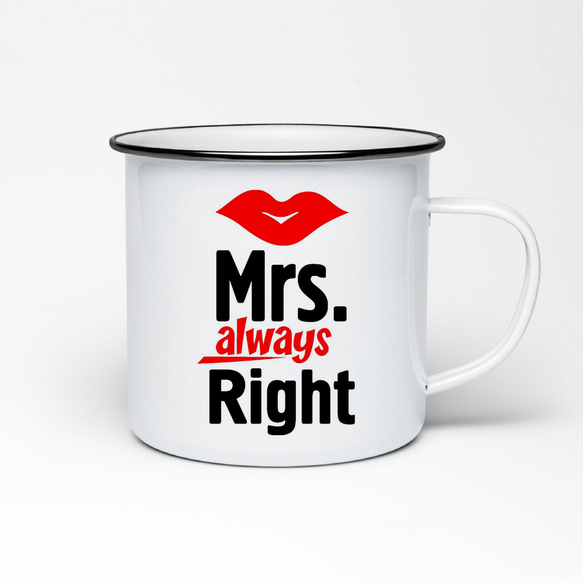 

Кружка металлическая CoolPodarok Mrs always right Миссис всегда права