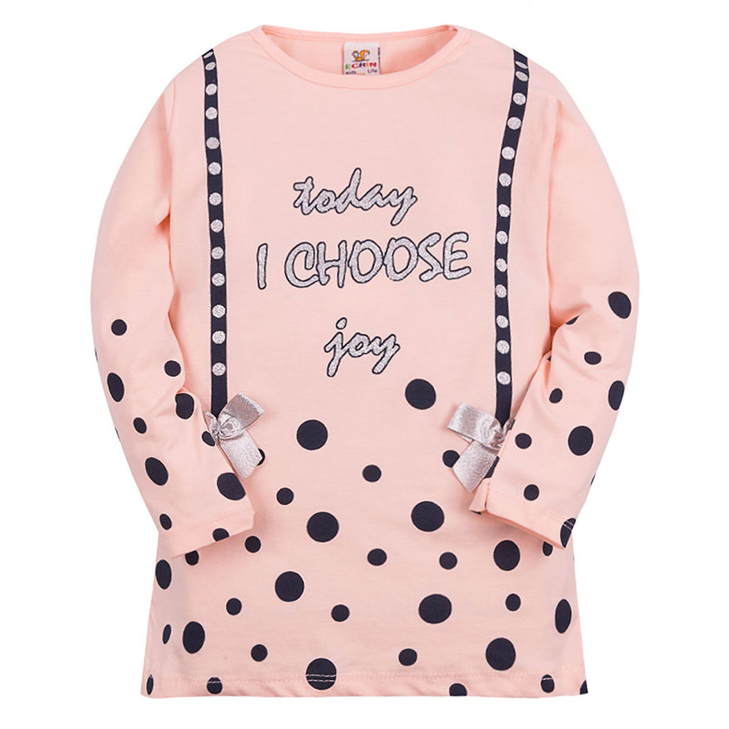 

Джемпер Ecrin kids life I choose peach розовый р.128, GL001136577