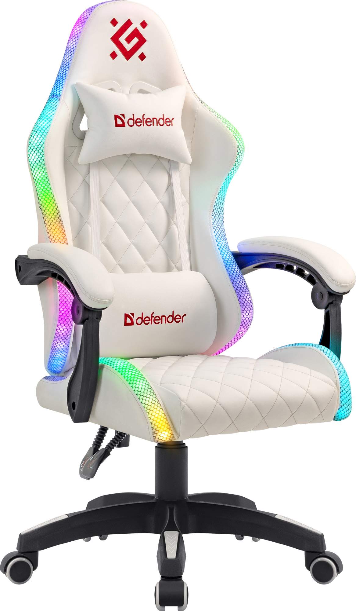 Игровое кресло Defender Energy, белый, RGB