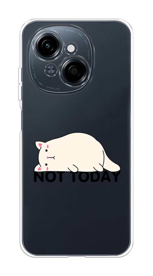 

Чехол на Tecno Spark Go 1/Pop 9 "Cat not today", Белый;розовый;черный, 309450-1