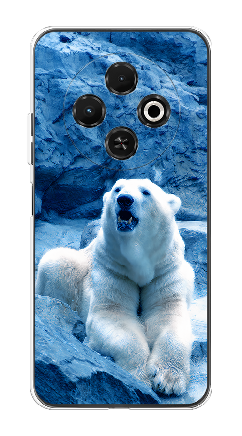 

Чехол на Tecno Spark 30C "Белый медведь", Голубой;белый, 309250-1