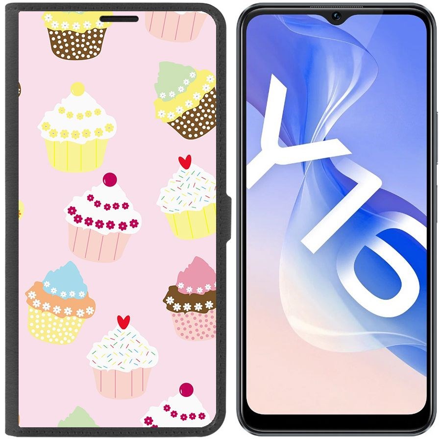 

Чехол-книжка Eco Book для Vivo Y16 Пироженки