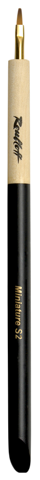 фото Кисть roubloff "миниатюра", имитация колонка, лайнер, ручка скошенная, утолщенная №2