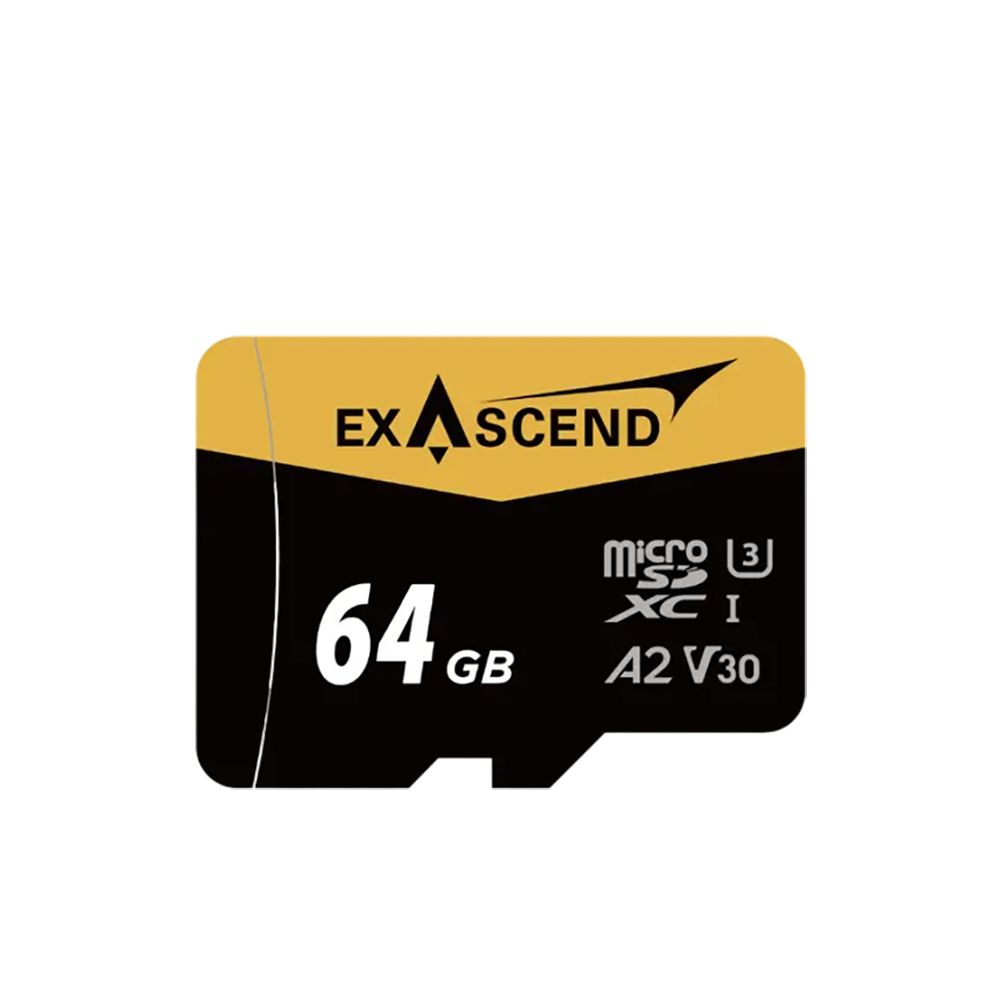 Карта памяти Exascend Catalyst UHS-I microSD V30 64GB + адаптер SD (EX64GUSDU1-AD)