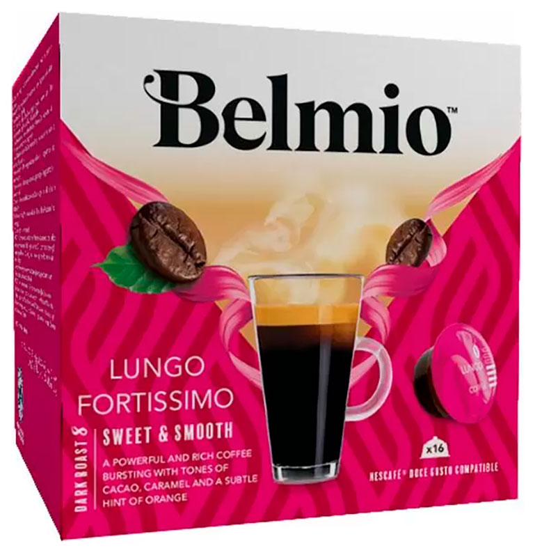 Кофе в капсулах Belmio Lungo Fortissimo для системы Dolce Gusto, 16 капсул