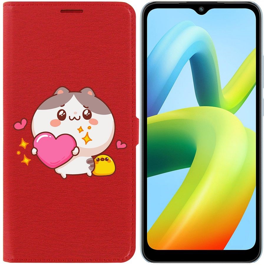 

Чехол-книжка Eco Book для Xiaomi Redmi A1+ Сердце для тебя, Красный