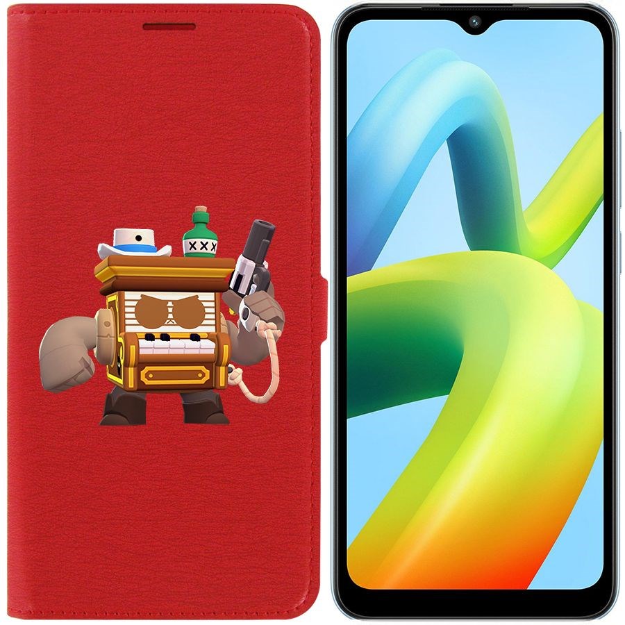 

Чехол-книжка Eco Book для Xiaomi Redmi A1+ Brawl Stars-8-БИТ из салуна