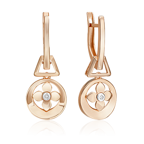 

Серьги подвески из золота с бриллиантом PLATINA jewelry 02-5008-00-101-1111, 02-5008-00-101-1111