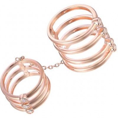 

Кольцо из серебра р.  JV R23677-BR_KO_001_PINK, фианит, R23677-BR_KO_001_PINK