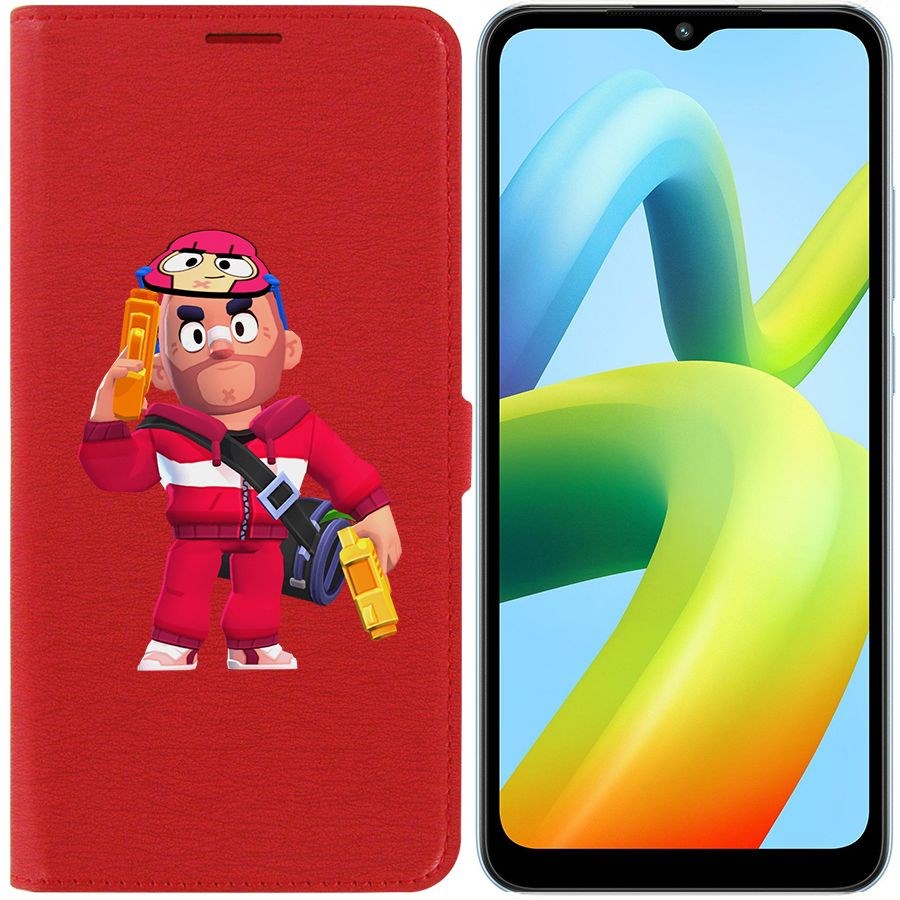 

Чехол-книжка Eco Book для Xiaomi Redmi A1+ Brawl Stars-Красавчик Кольт