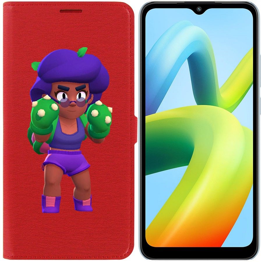 

Чехол-книжка Eco Book для Xiaomi Redmi A1+ Brawl Stars-Роза