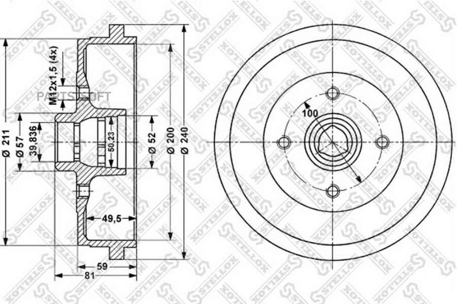 

STELLOX Барабан тормозной STELLOX 60254709sx комплект 1 шт