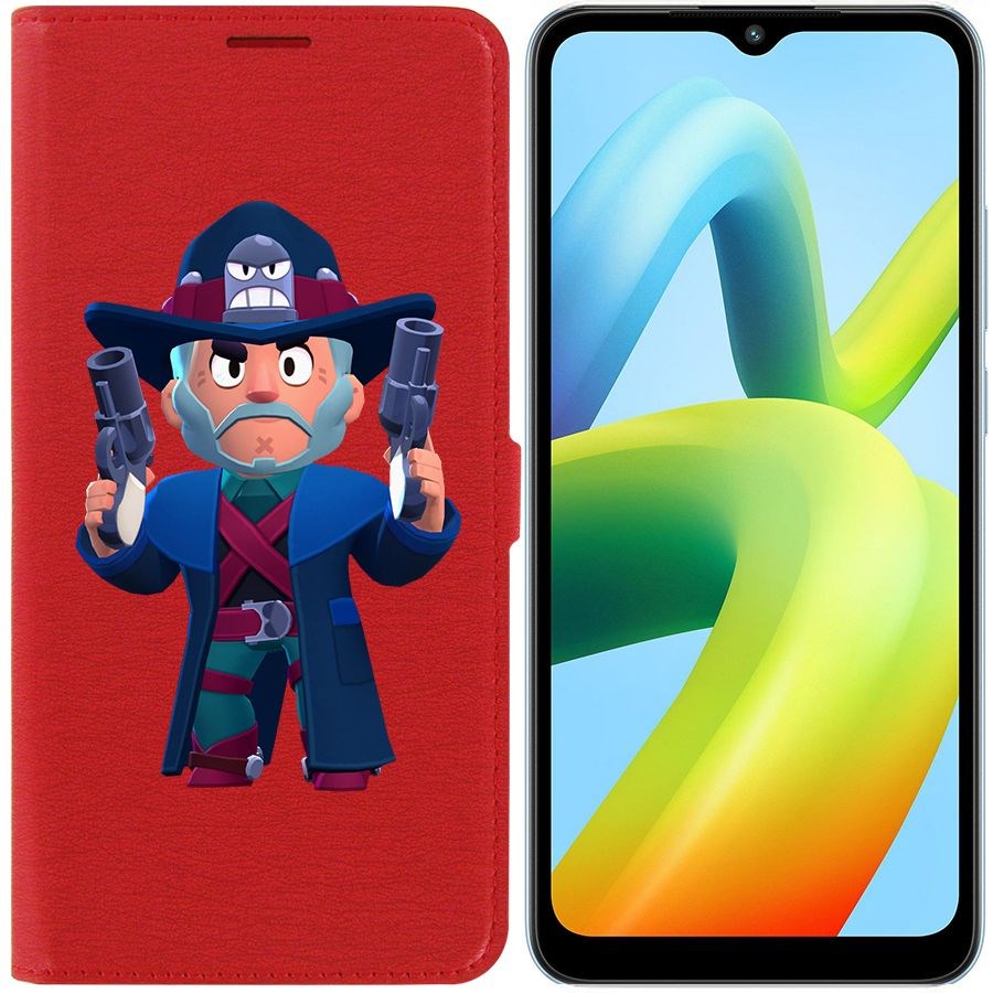 

Чехол-книжка Eco Book для Xiaomi Redmi A1+ Brawl Stars-Стрелок Кольт