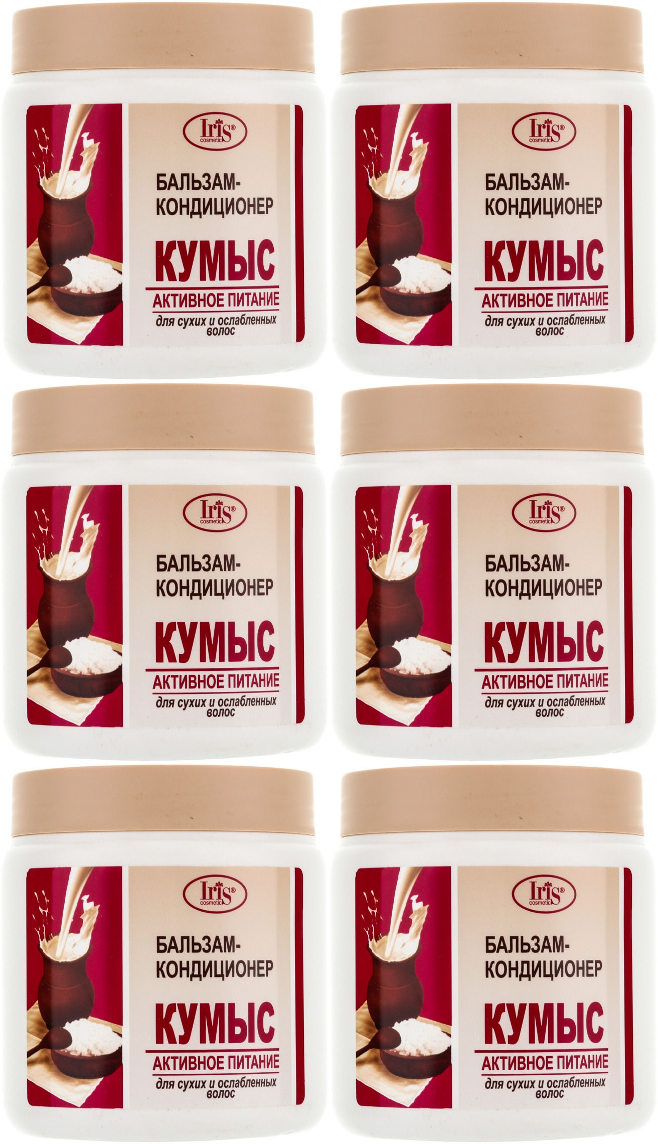 

Бальзам-кондиционер для волос Iris Кумыс, 500 мл, 6 шт