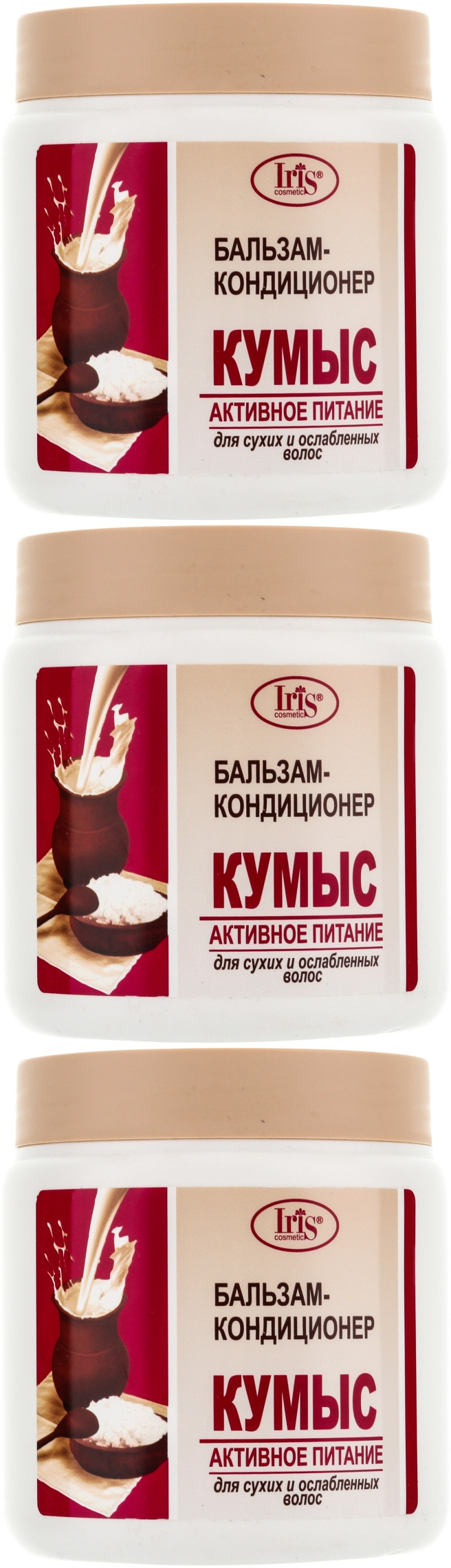 

Бальзам-кондиционер для волос Iris Кумыс, 500 мл, 3 шт