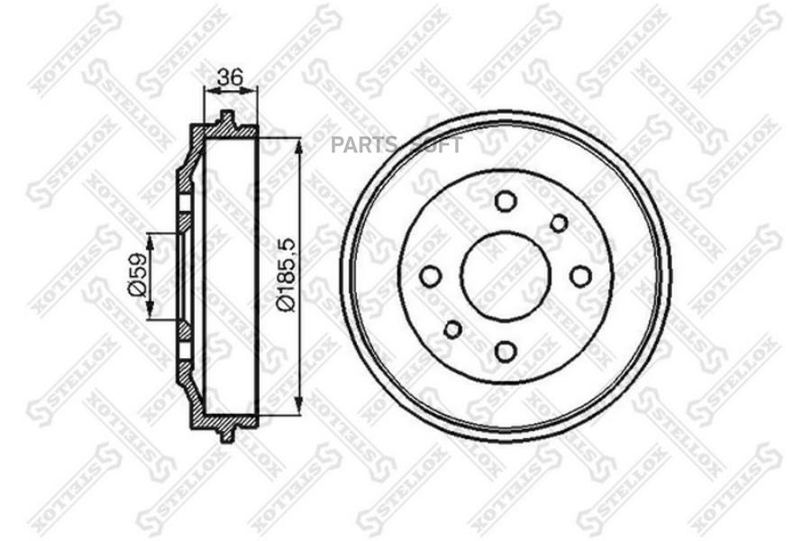 

STELLOX Барабан тормозной STELLOX 60252305sx комплект 1 шт