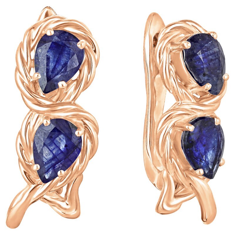 

Серьги из серебра с сапфиром LAZURIT-ONLINE 7875RG, 7875RG
