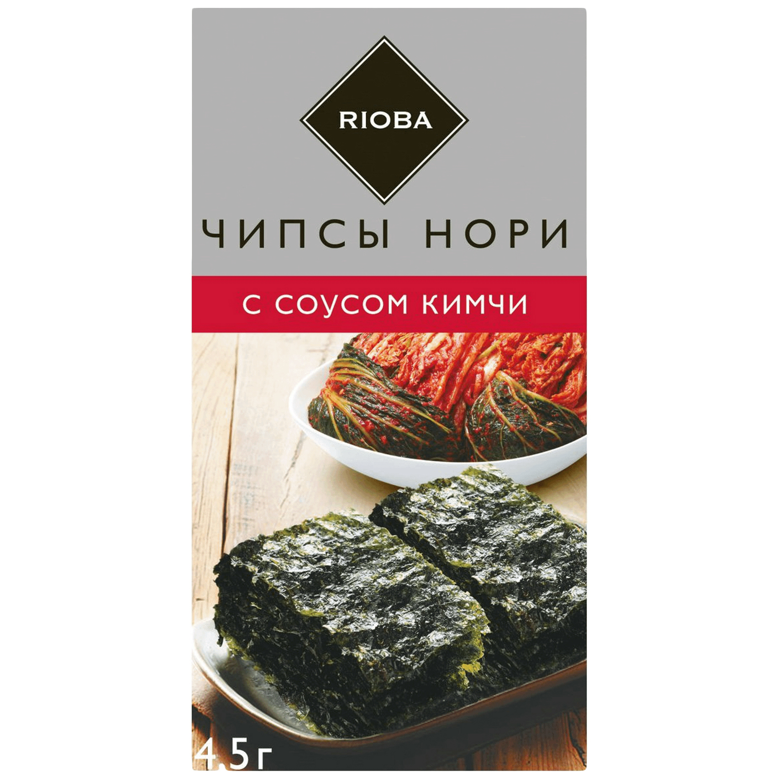 

Чипсы нори Rioba с соусом кимчи 4,5 г