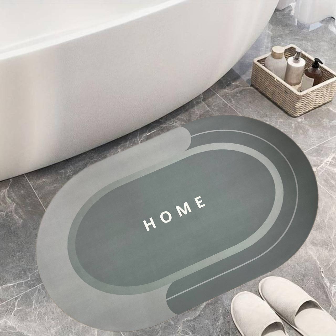 

Коврик быстросохнущий универсальный овальный Home 50x80 зелёный, Kov-Home-50x80