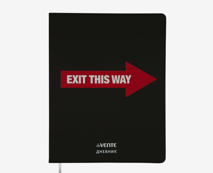 

Дневник универсальный deVente 48л Exit this way, Черный, 1837303