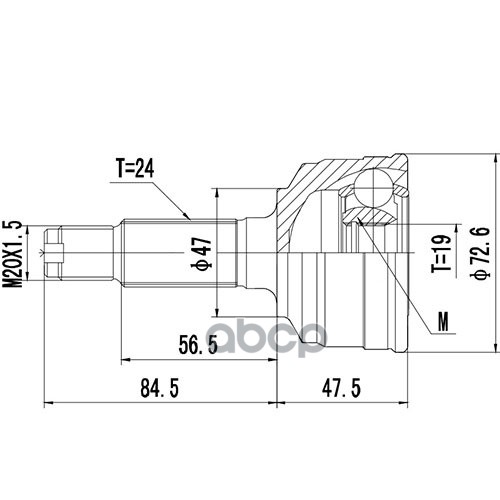 

Шрус Наружный ZIKMAR Z88567R