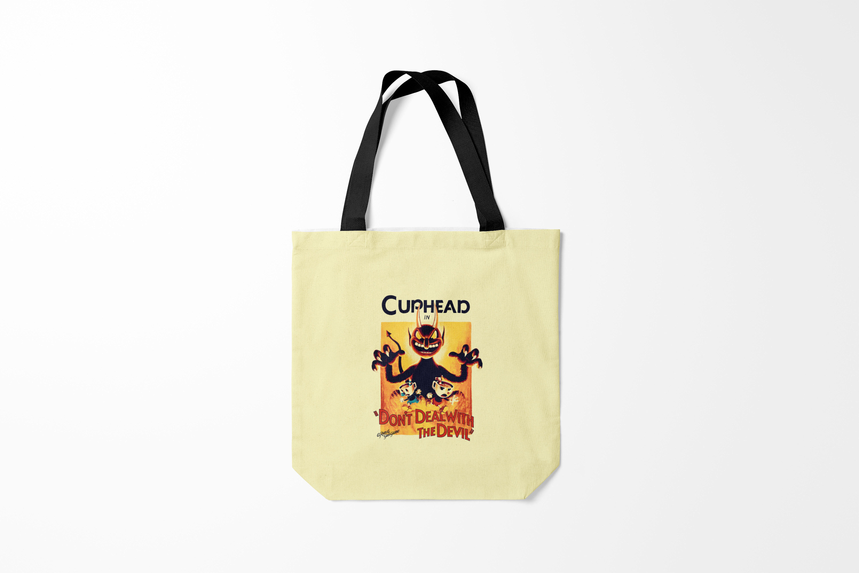 

Сумка шoппер унисекс Burnettie Cuphead, черный, Cuphead