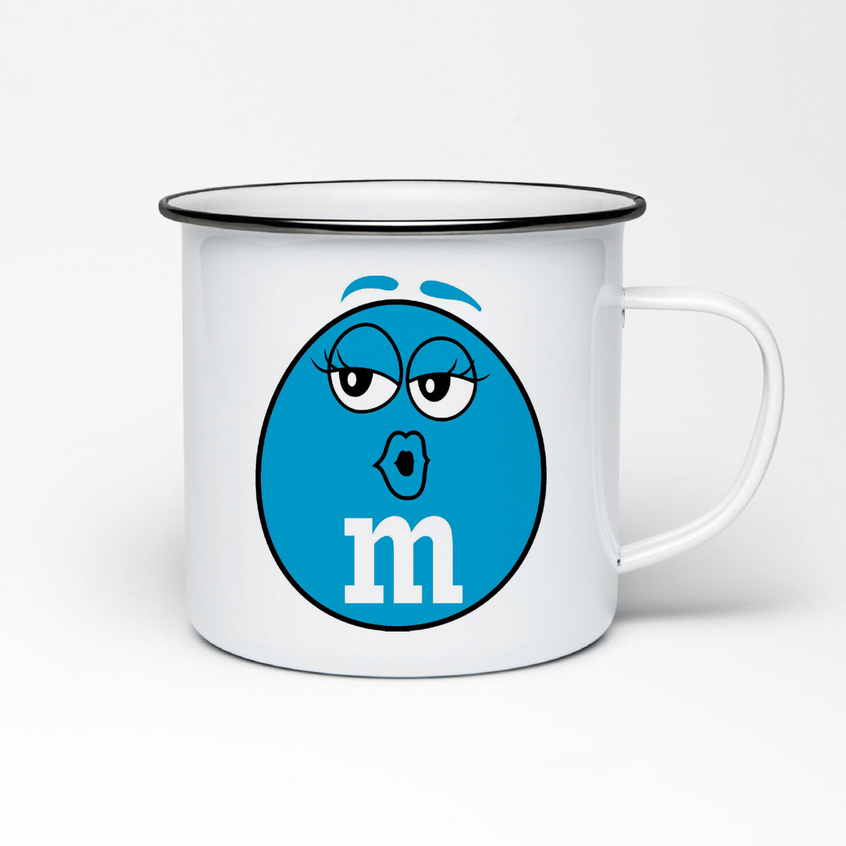 

Кружка металлическая CoolPodarok Яйцо синие есть пара