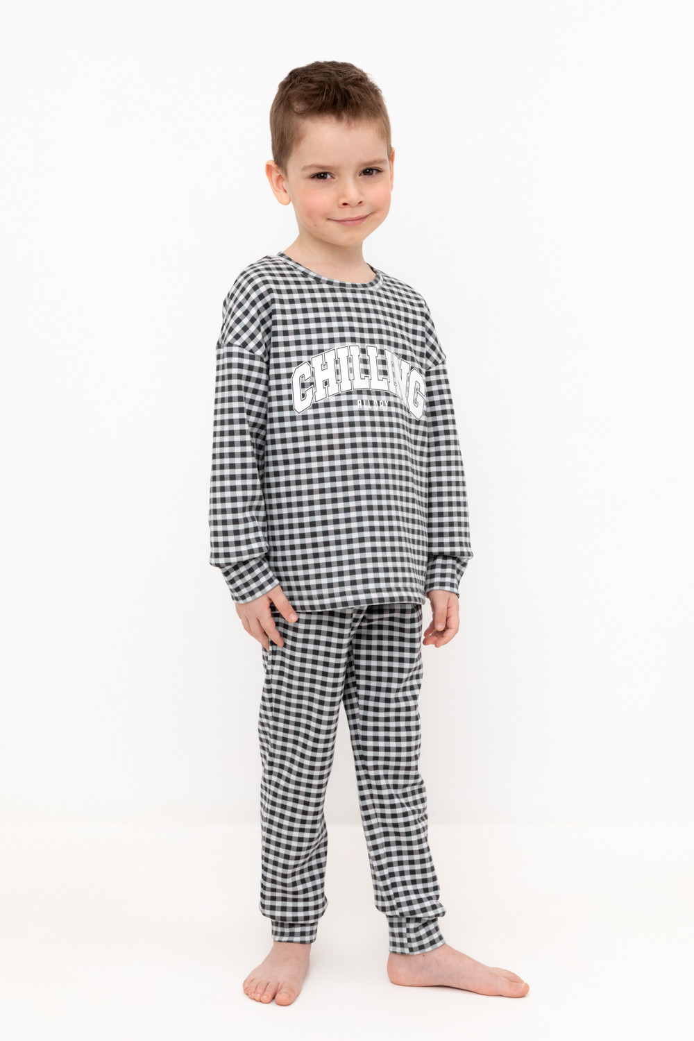 

Пижама детская CROCKID М 2836-3, светло-серый, 116, М 2836-3