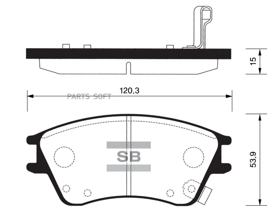

Колодки тормозные дисковые Sangsin SP1147