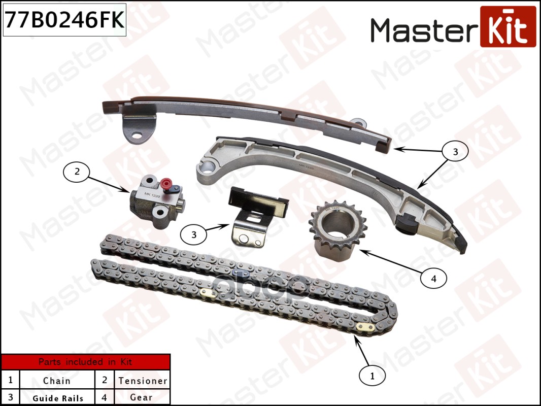 

Комплект Цепи Грм Toyota Camry (V50)/Camry (V70)/Rav4 (Zsa4) 2.5 2ar-Fe 11- MasterKit арт.