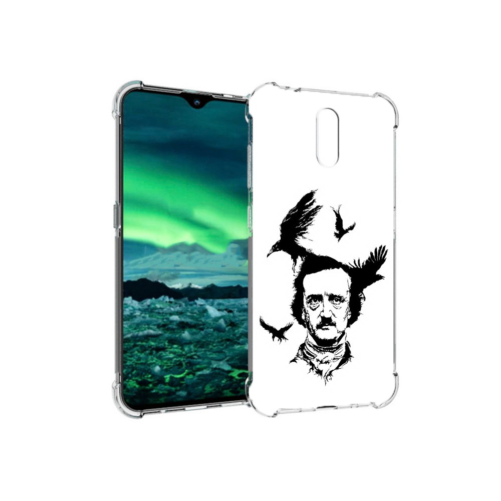 

Чехол MyPads Tocco для Nokia 2.3 Эдгар Аллан черно белый (PT142254.97.204), Прозрачный, Tocco
