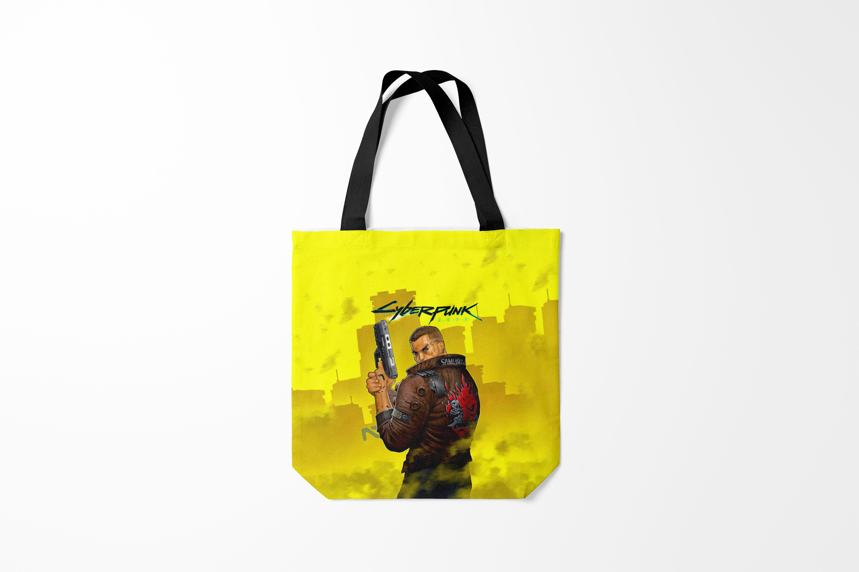 

Сумка шoппер унисекс Burnettie Cyberpunk 2077, желтый, Cyberpunk 2077