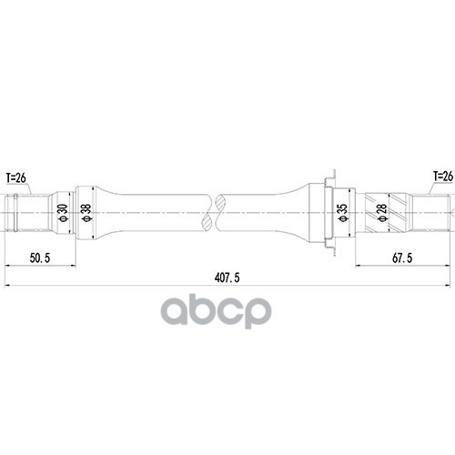 Полуось ZIKMAR Z88162R