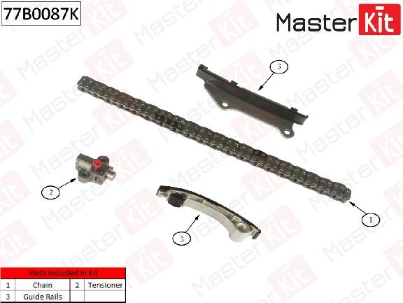 

Комплект Цепи Грм Nissan Patrol/Renault Master 3.0dti Zd3 00- (Без Звездочек) MasterKit ар