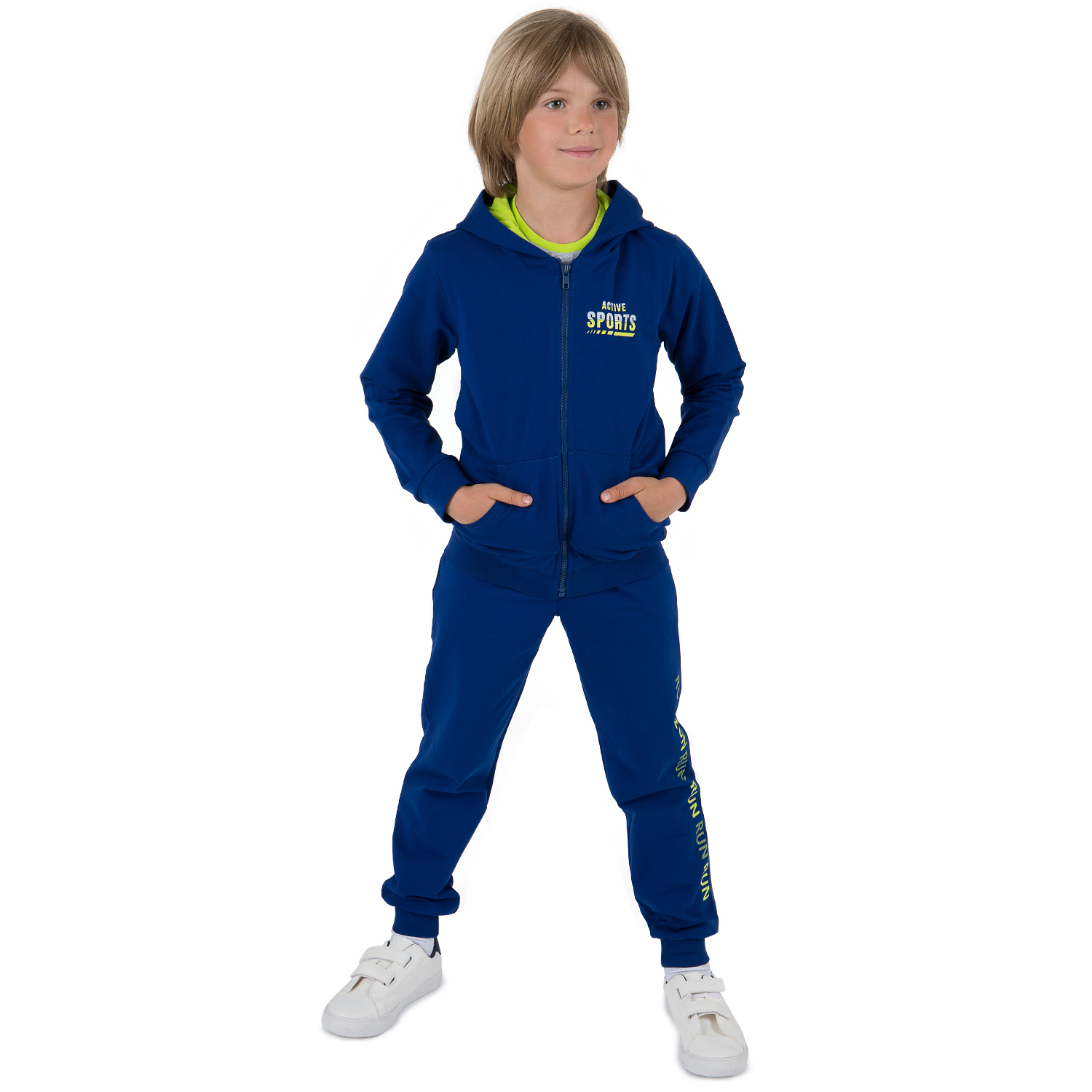 

Джемпер Leader Kids Спорт и числа синий р.128, GL001112987