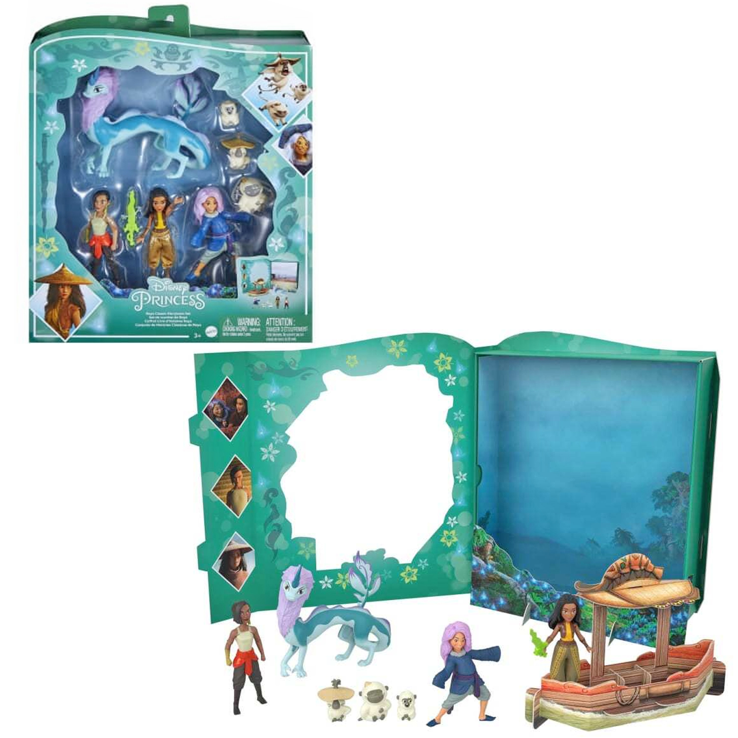 Игрушка набор фигурок 7 шт Райя и последний дракон Дисней Storybook набор кукол райя и бенджа мульт райя и последний дракон e5252