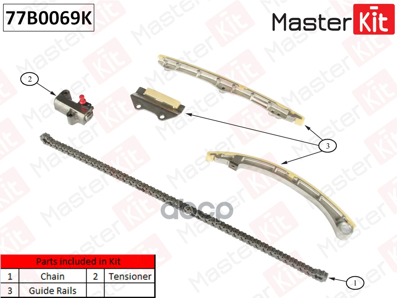

Комплект Цепи Грм Honda Accord Vii/Civic Vii/Cr-V K20a 01-08 (Без Звездочек) MasterKit арт