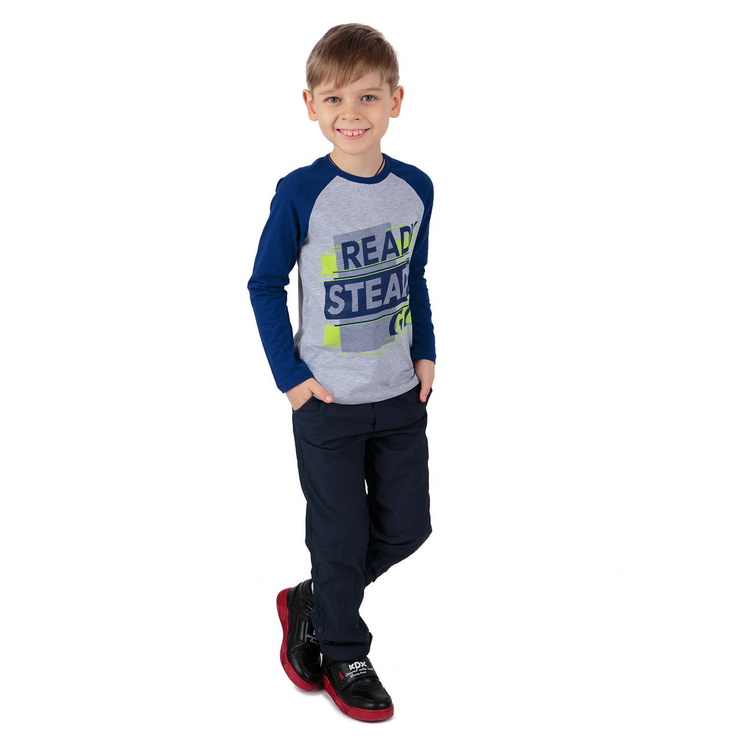 

Джемпер Leader Kids Спорт и числа серый р.140, GL001112967