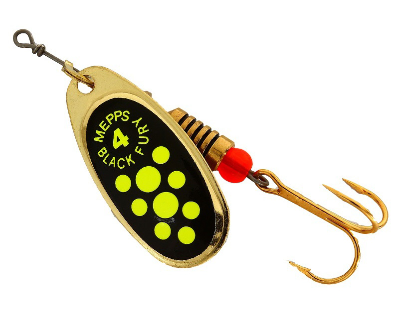 

Вращающаяся блесна Mepps Comet Black Fury 1шт цвет gold/fluo chart, Черный;желтый;золотистый, Comet Black Fury